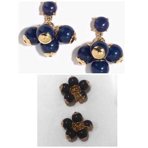 Taashya Dangling and Drop Metal Earring with tins of Blue Beads